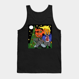 my robotic cat Christmas Tank Top